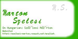 marton szelesi business card